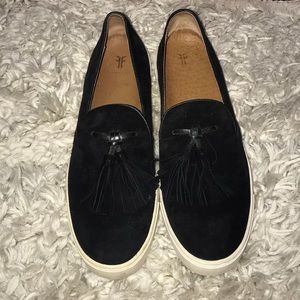Frye Black Suede Loafers